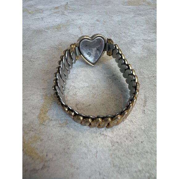 1940s Vintage Sweetheart Expansion Bracelet with Mother of Pearl Heart Co star - Picture 8 of 9